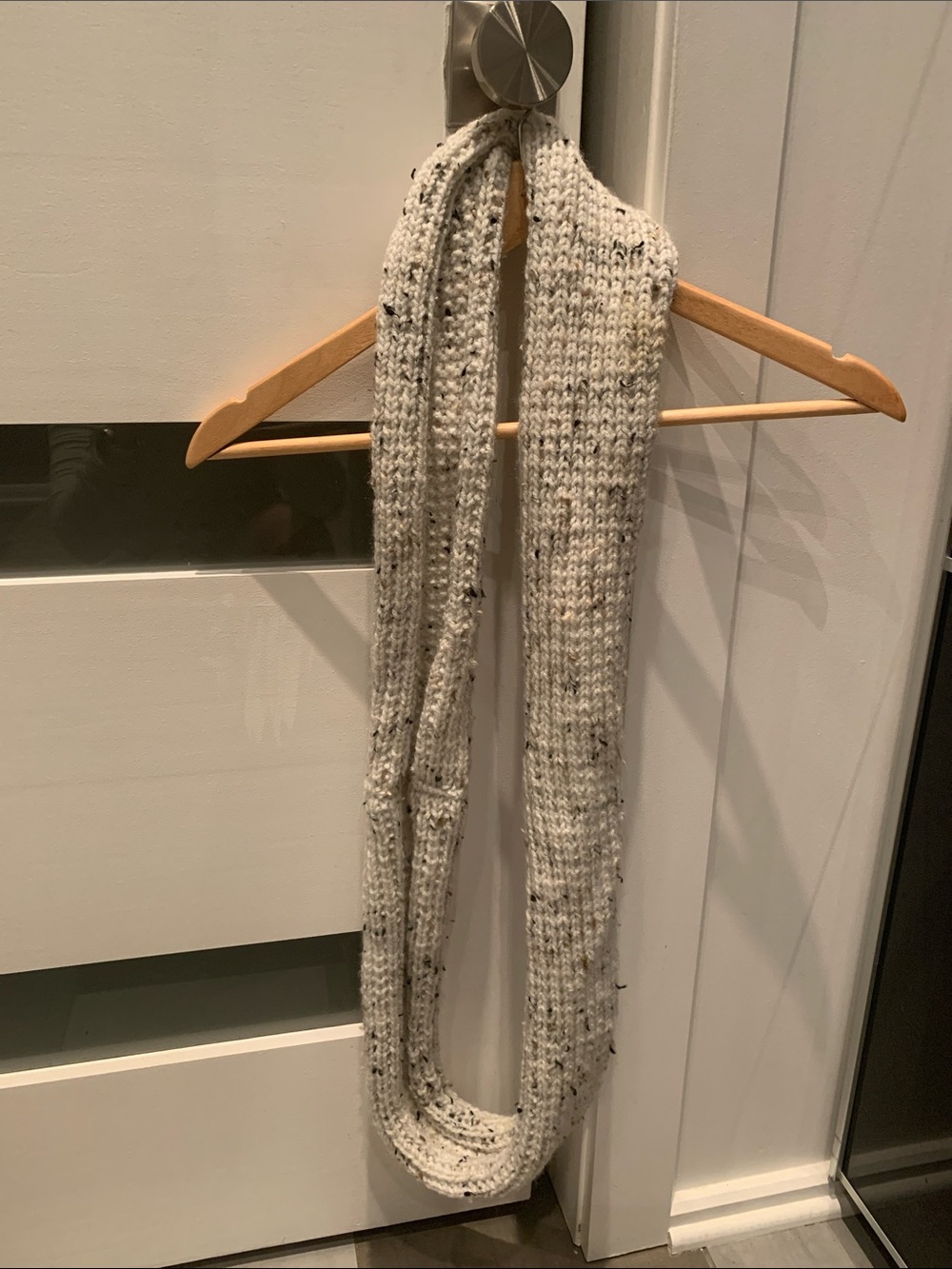 Cozy Cream Knit Infinity Scarf